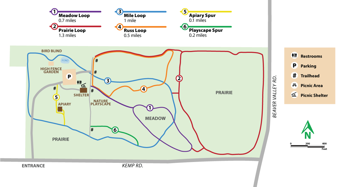 Russ Nature Reserve trail map
